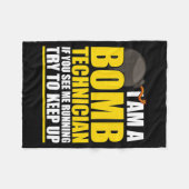 I Am A Bomb Technician If You See Me Home フリースブランケット (正面(横))