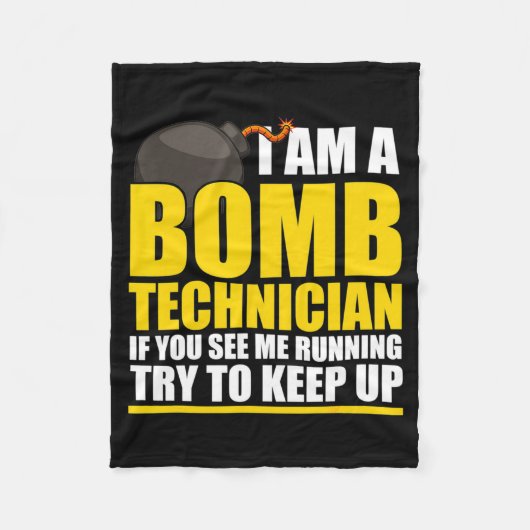I Am A Bomb Technician If You See Me Home フリースブランケット (正面)