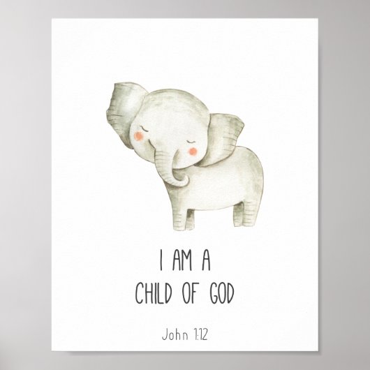 I am a Child of God Bible Verse ポスター (正面)