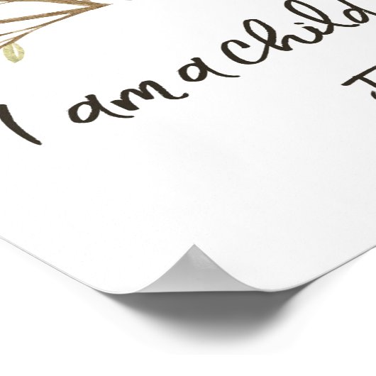 I Am A Child Of God, Kids Bible Verse, Scripture   ポスター (角)