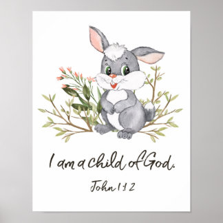 I Am A Child Of God, Kids Bible Verse, Scripture   ポスター