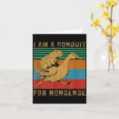I Am A Conduit For Nonsense Capybara Goose  カード (黄色い花)