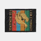 I Am A Conduit For Nonsense Capybara Goose  フリースブランケット (正面(横))