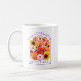 I Am a Daughter of the King Floral Affirmation コーヒーマグカップ