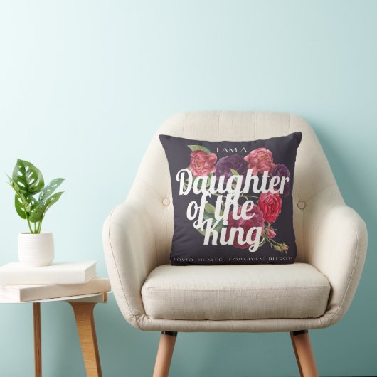 "I am a Daughter of the King" Pillow クッション (椅子)