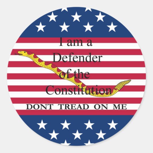 I-am-a-Defenderステッカー ラウンドシール (正面)