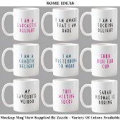 “I Am A ___ Delight” おもしろカジュアル オーダーメイド コーヒーマグカップ
