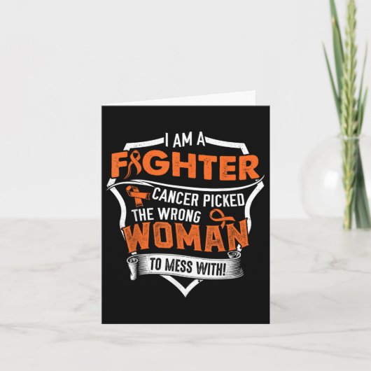 I Am A Fighter- Leukemia Cancer Awareness Supporte カード (正面)
