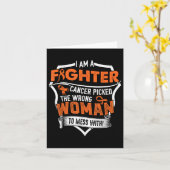 I Am A Fighter- Leukemia Cancer Awareness Supporte カード (黄色い花)
