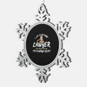 I Am A Future Lawyer スノーフレークピューターオーナメント (右)