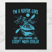 I Am A Kayak Girl ワインラベル (シングルラベル)