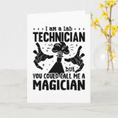 I Am A Lab Technician Laboratory Science Lab Tech カード (黄色い花)