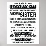 I Am A Lucky Brother Christmas Gifts For Brother ポスター<br><div class="desc">I Am A Lucky Brother Christmas Gifts For Brother</div>