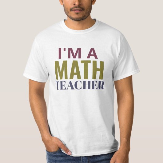 I am a math teacher t-shirt  tシャツ (正面)