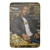 I AM A MONEY MAGNET BATH MAT バスマット (正面縦)