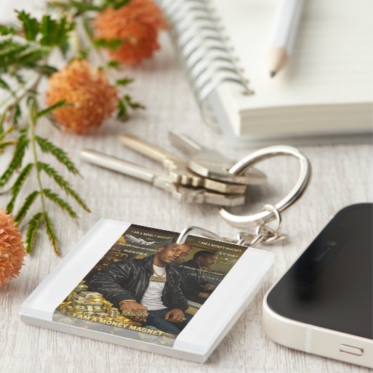 I AM A MONEY MAGNET KEYCHAIN キーホルダー (正面右)