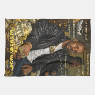 I AM A MONEY MAGNET KITCHEN TOWEL キッチンタオル