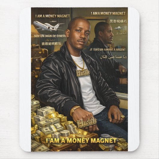 I AM A MONEY MAGNET MOUSE PAD マウスパッド (正面)