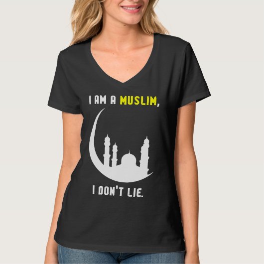 I am a Muslim I don't lie Islamic Tシャツ (正面)