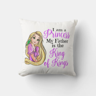 I am a princess Rapunzel throw pillow クッション