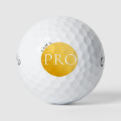 I AM A PRO | カスタム ゴールデン ゴルフボール (正面)