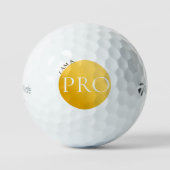 I AM A PRO | カスタム ゴールデン ゴルフボール (正面)