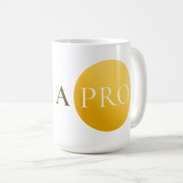 I AM A PRO | 高級感あるゴールドサークルのモチベーションマグ コーヒーマグカップ