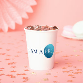 I AM A PRO | Bold Minimalist Blue Circle 紙コップ