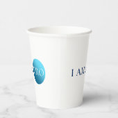 I AM A PRO | Bold Minimalist Blue Circle 紙コップ (右)