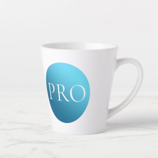 I AM A PRO | Bold Minimalist Blue Circle Mug カフェラテマグ (右)