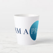 I AM A PRO | Bold Minimalist Blue Circle Mug カフェラテマグ (正面)