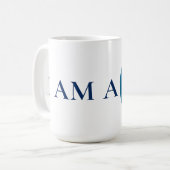 I AM A PRO | Bold Minimalist Blue Circle Mug コーヒーマグカップ (正面左)
