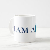 I AM A PRO | Bold Minimalist Blue Circle Mug コーヒーマグカップ (正面左)