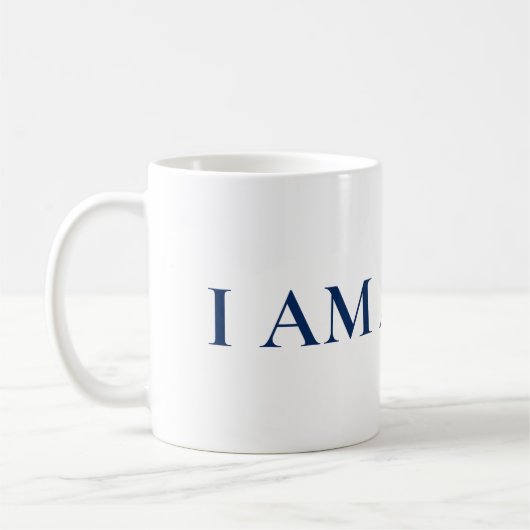 I AM A PRO | Bold Minimalist Blue Circle Mug コーヒーマグカップ (左)
