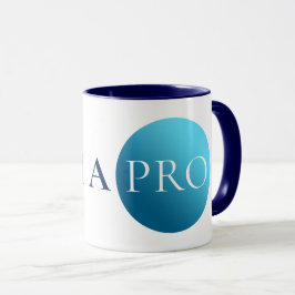 I AM A PRO | Bold Minimalist Blue Circle Mug マグカップ