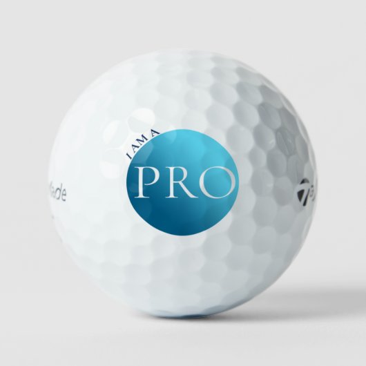  I AM A PRO - Custom Blue Golf Ball ゴルフボール (正面)