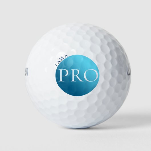 I AM A PRO - Custom Blue Golf Ball ゴルフボール (正面)