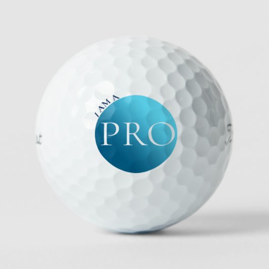  I AM A PRO - Custom Blue Golf Ball ゴルフボール (正面)