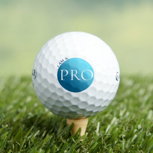  I AM A PRO - Custom Blue Golf Ball ゴルフボール (インサイチュ 木)