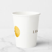I AM A PRO | Elegant Gold Circle Motivational 紙コップ (右)