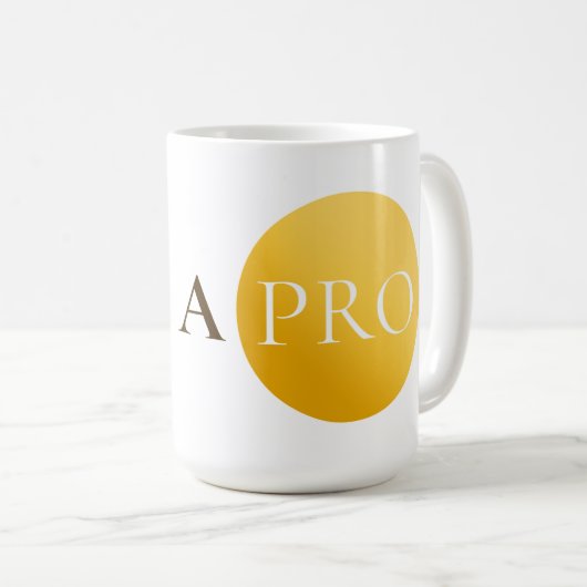 I AM A PRO | Elegant Gold Circle Motivational Mug コーヒーマグカップ (正面右)