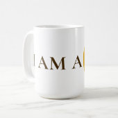 I AM A PRO | Elegant Gold Circle Motivational Mug コーヒーマグカップ (正面左)
