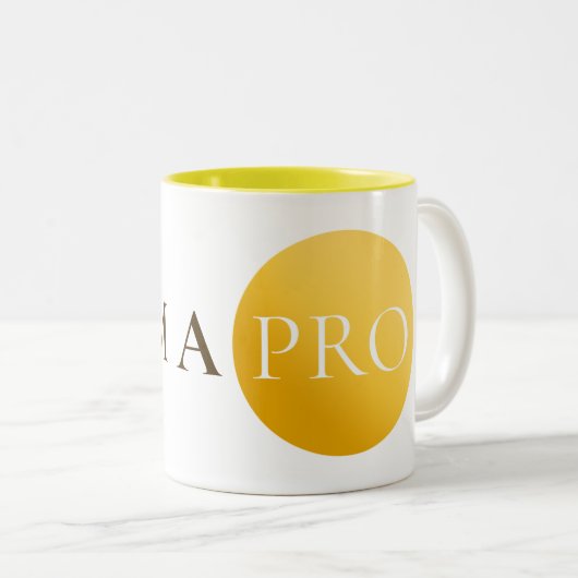 I AM A PRO | Elegant Gold Circle Motivational Mug ツートーンマグカップ (正面右)
