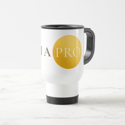 I AM A PRO | Elegant Gold Circle Motivational Mug トラベルマグ (正面右)
