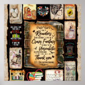 I Am A Reader Blanket, Book Lover Blanket, ポスター (正面)