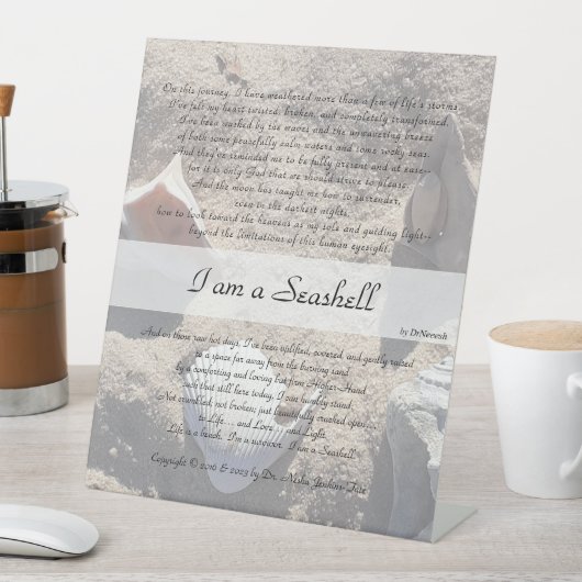 I am a Seashell - 10x12 Desk Stand v1.1 台座サイン (インサイチュ)