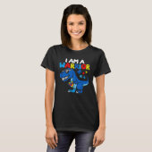 I Am A Warrior Autism Family Dinosaur Autism Aware Tシャツ (正面フル)