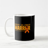 I Am A Warrior Funny Leukemia Blood Cancer Awarene コーヒーマグカップ (左)