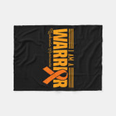 I Am A Warrior Funny Leukemia Blood Cancer Awarene フリースブランケット (正面(横))