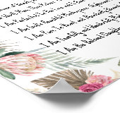 I Am Affirmations Floral Christian ポスター (角)